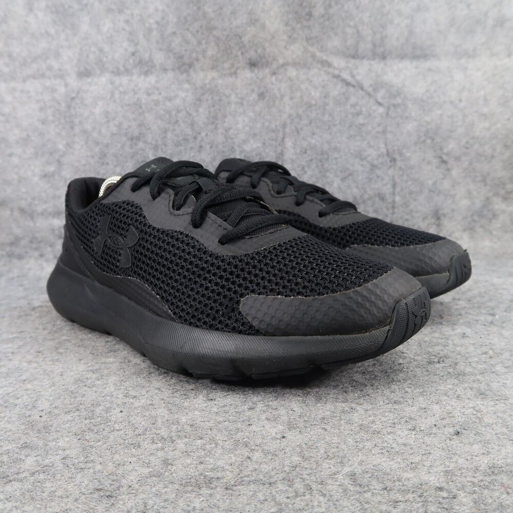 Under Armour Shoes Mens 9 Athletic Sneakers Surge Running Training Active Black